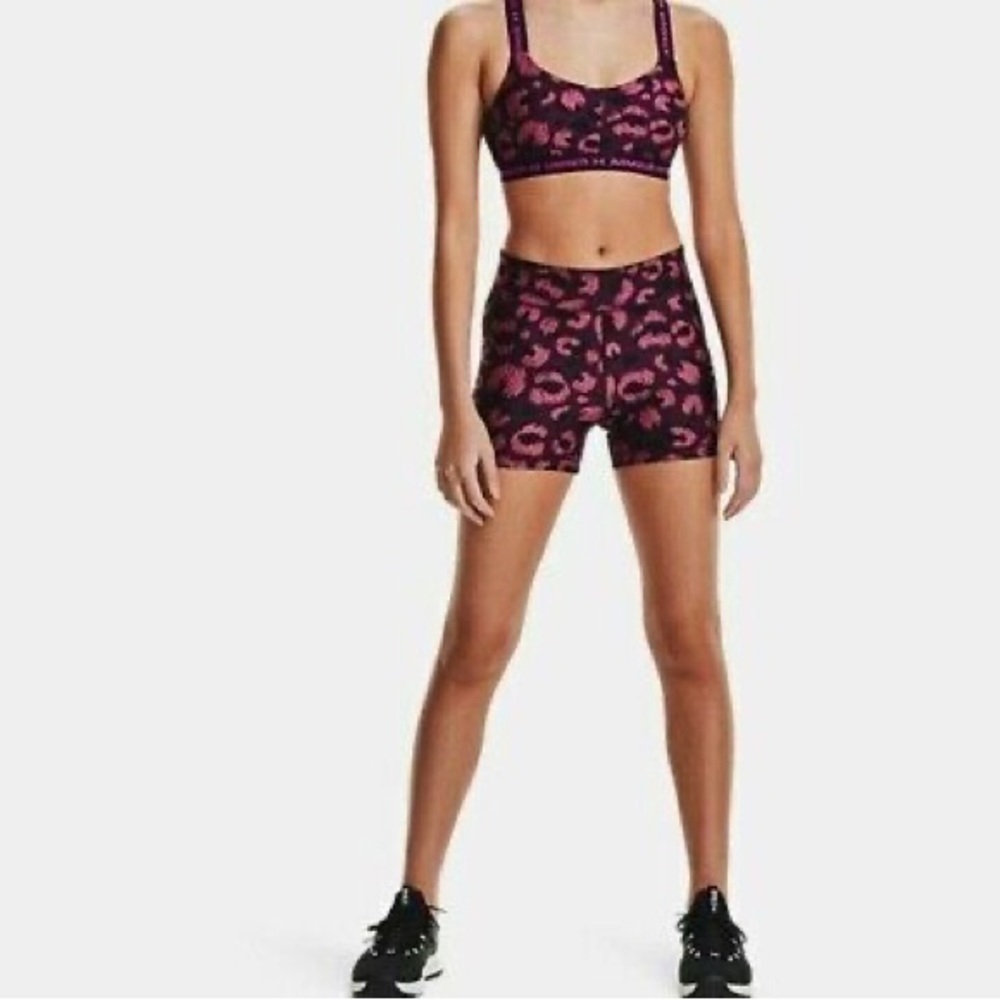 Under armor purple cheetah workout spandex